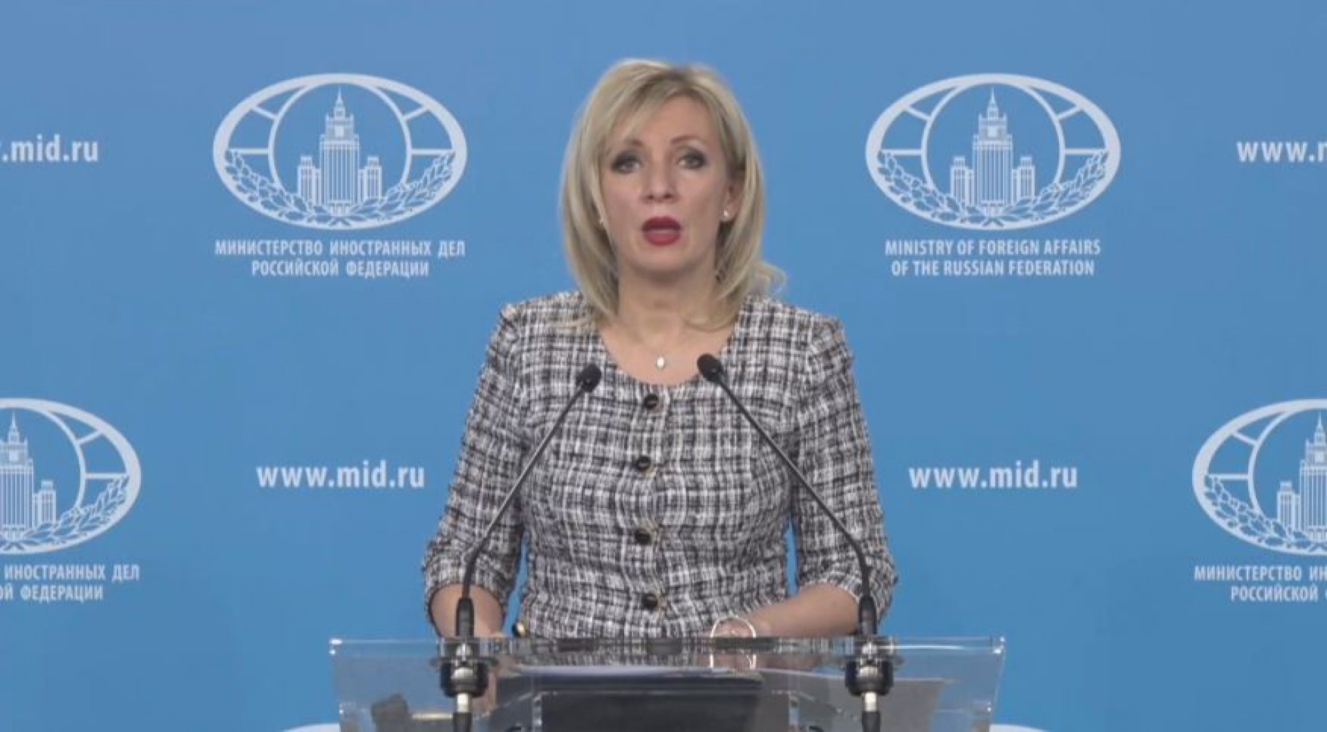 Porta-voz do Ministério das Relações Exteriores russo, Maria Zakharova - Reprodução CNN