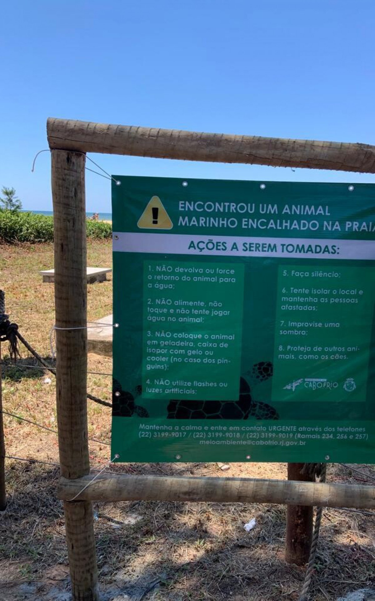 Praia de Tamoios recebeu a mesma sinaliza&ccedil;&atilde;o que as demais praias da cidade