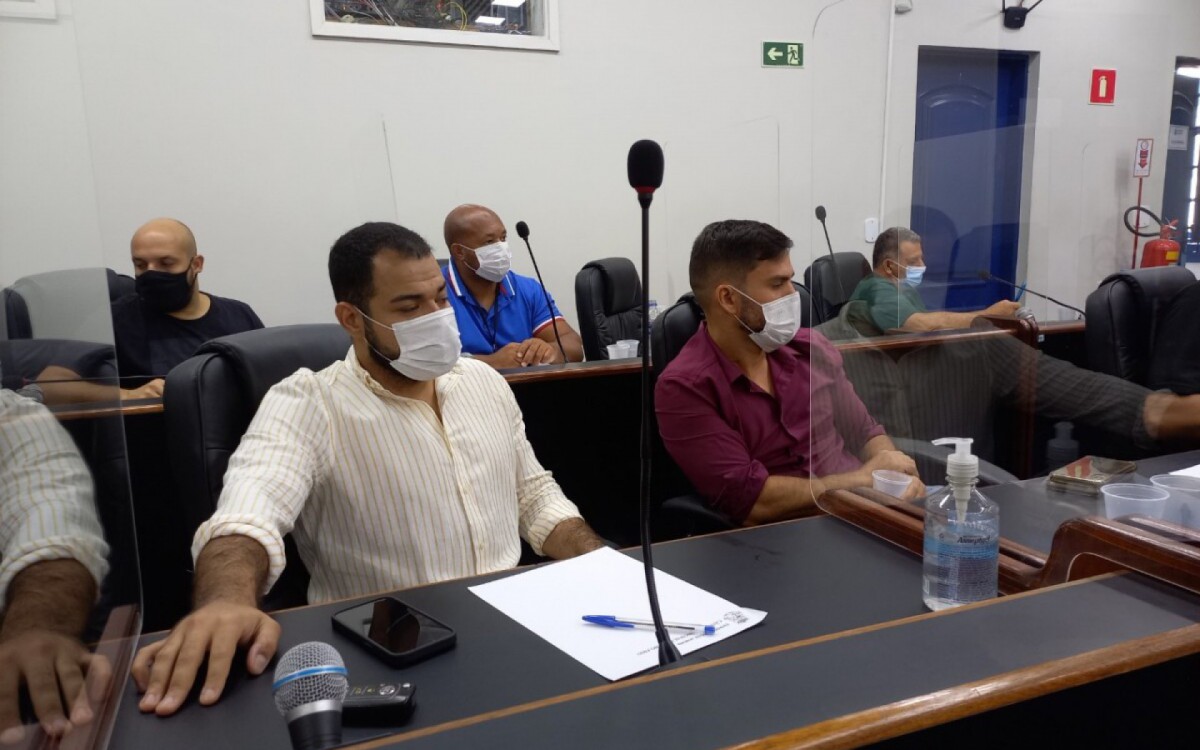 Secret&aacute;rio de Governo, Davi Souza; e presidente da C&acirc;mara, Miguel Alencar