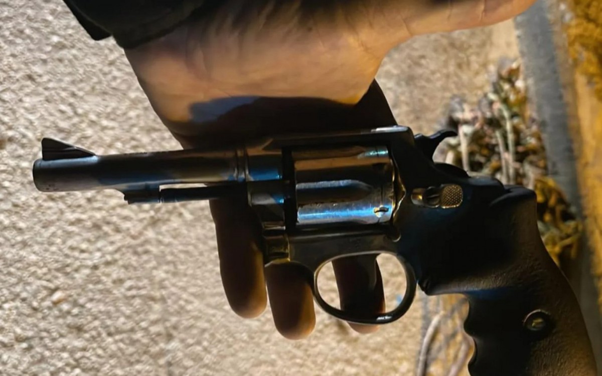 Rev&oacute;lver encontrado durante a&ccedil;&atilde;o no Parque Anal&acirc;ndia