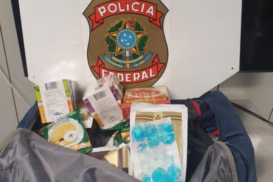 Espanhol é preso com 10 kg de cocaína em pacotes de miojo