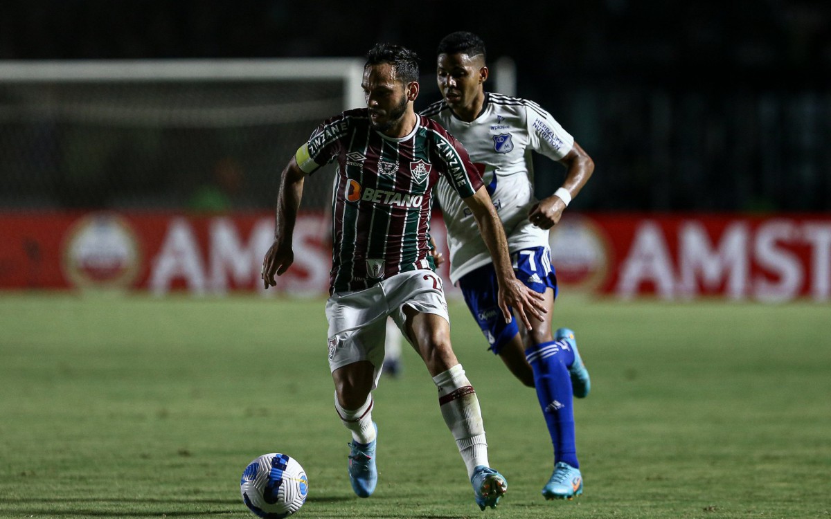 Yago Felipe em ação pelo Fluminense contra o Millonarios - Foto: Lucas Merçon/Fluminense FC