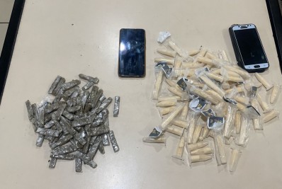 Ex-PM e motorista de aplicativo são presos com drogas