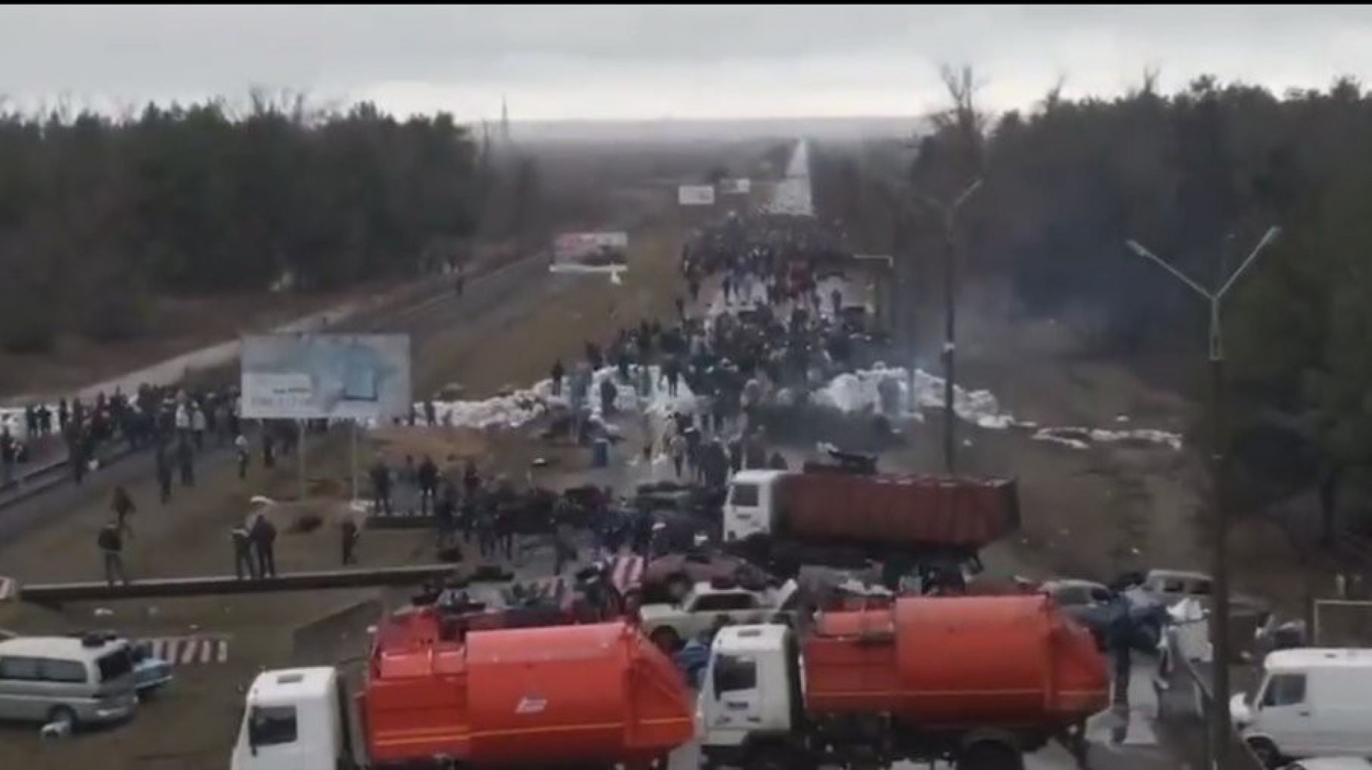 Ucranianos tentaram barrar o avanço das tropas russas - Reprodução