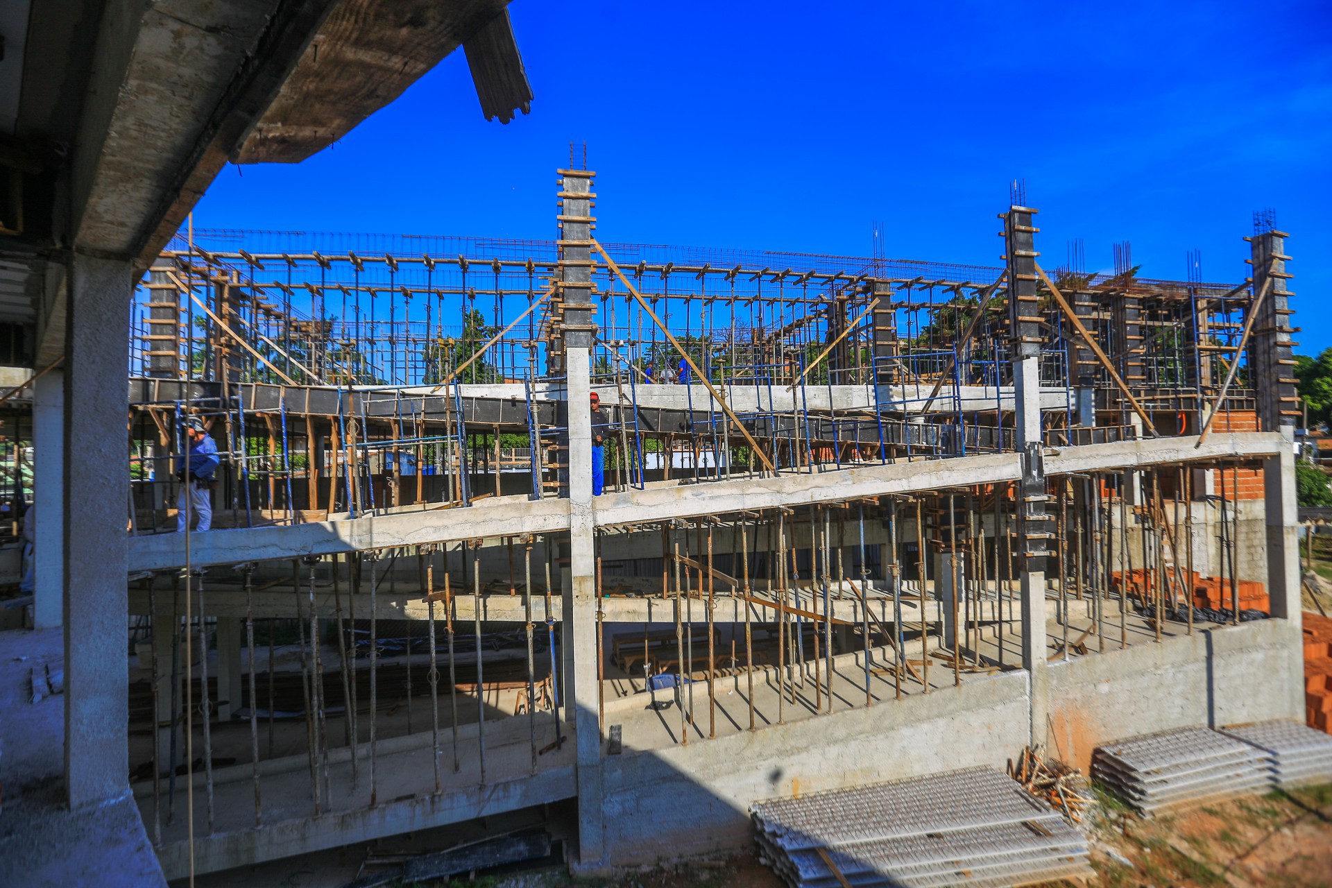 No bairro São Bernardo, a Prefeitura está construindo uma escola de grande porte - Rafael Barreto / PMBR