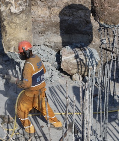 Prefeito Eduardo Paes visitou obras do terminal Deodoro do BRT Transbrasil
 - Beth Santos/Prefeitura do Rio