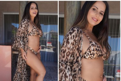 De biquíni, Viviane Araújo exibe barriguinha de gravidez: 'Pacotinho de  amor'