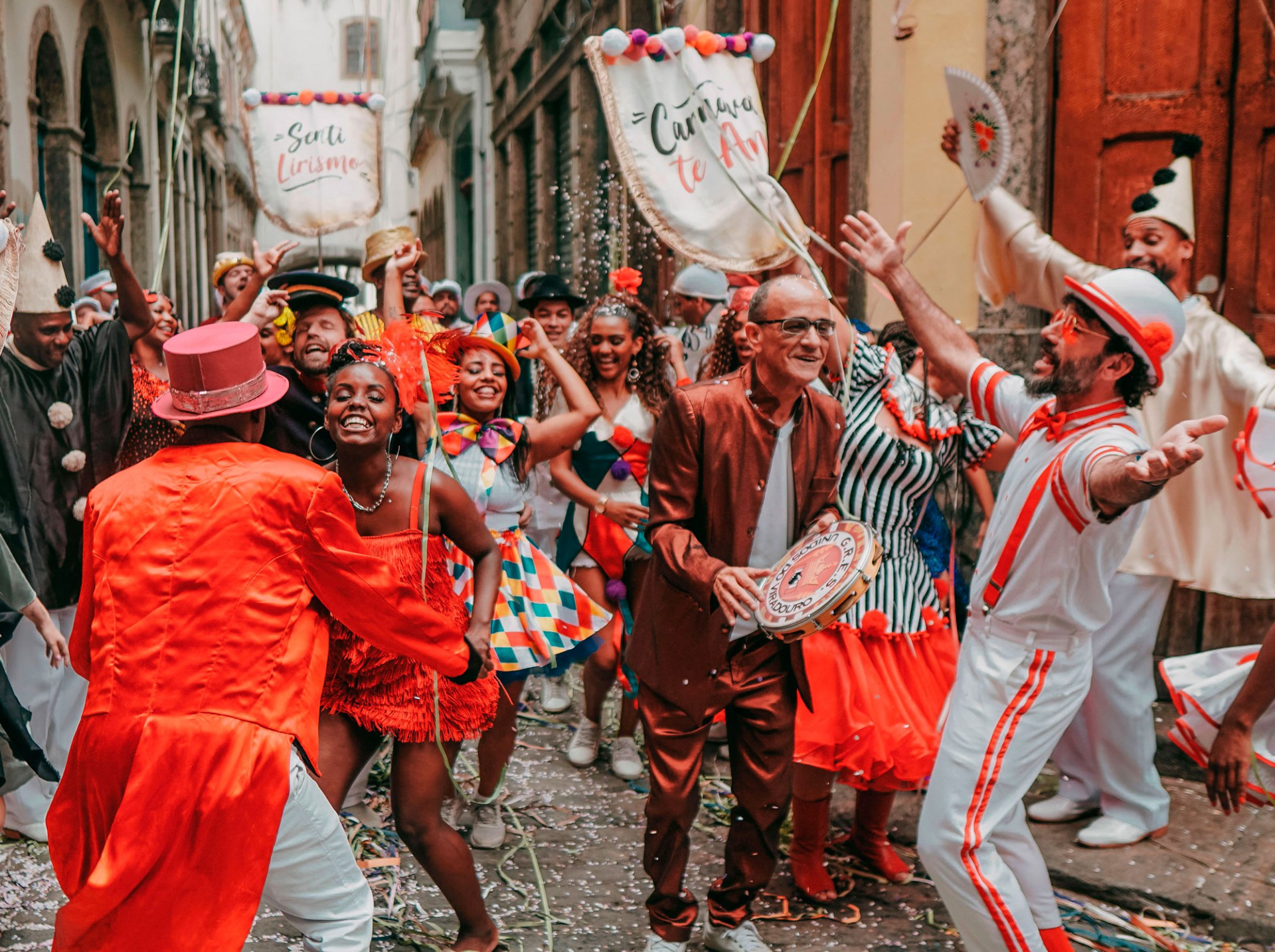 Gravação do clipe da Viradouro no Arco do Teles -  Wagner Rodrigues/ Divulgação