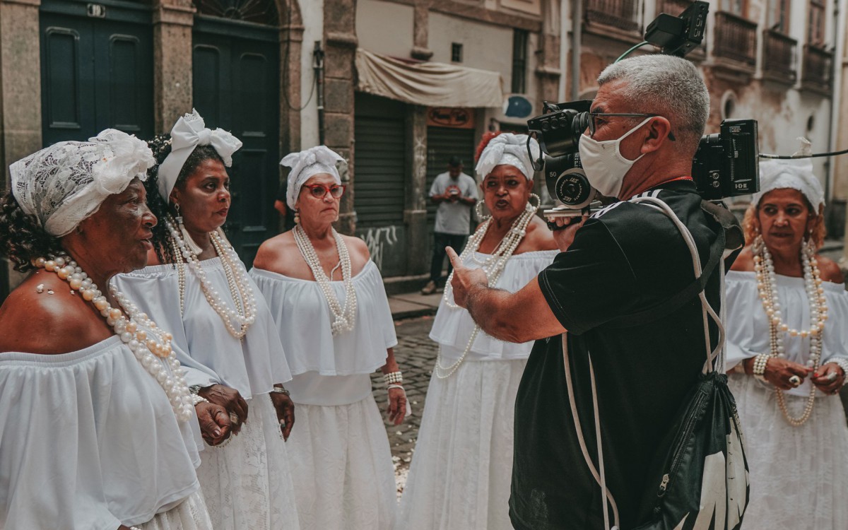 Grava&ccedil;&atilde;o do clipe da Viradouro no Arco do Teles