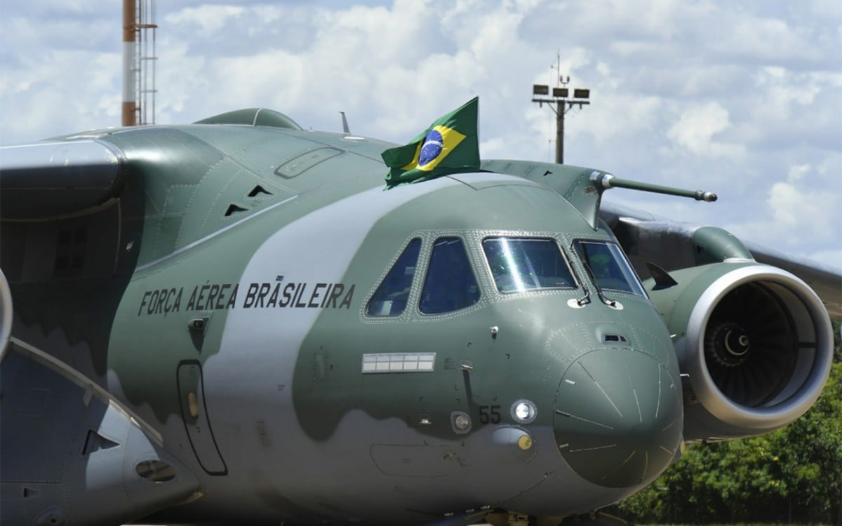 Avião da FAB com 68 passageiros que deixaram a Ucrânia pousou na Base Aérea de Brasília  - Divulgação