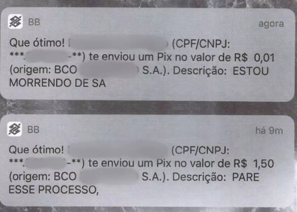 Homem é preso após enviar PIX de um centavo com mensagens para importunar a ex