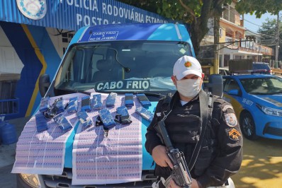 Polícia Rodoviária apreende carga de drogas avaliada em R$ 21 mil que iria para São Pedro da Aldeia