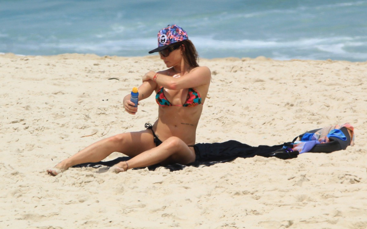 Rita Guedes na praia da Barra da Tijuca, na Zona Oeste do Rio