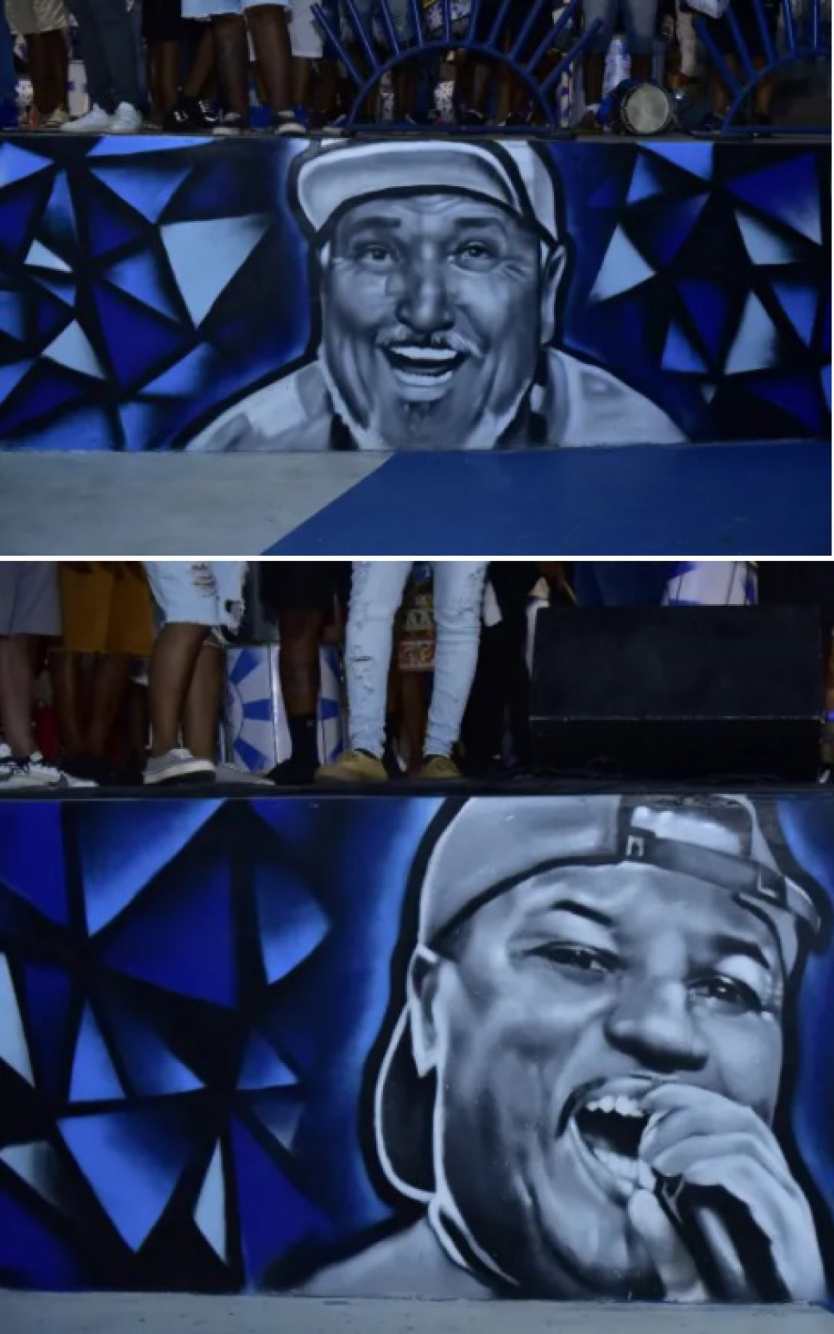 O compositor J. Velloso, a passista Kianne Collins, o artista L&eacute;o M&iacute;dia e o int&eacute;rprete Bakaninha foram gratificados em forma de homenagens na quadra da Beija-Flor