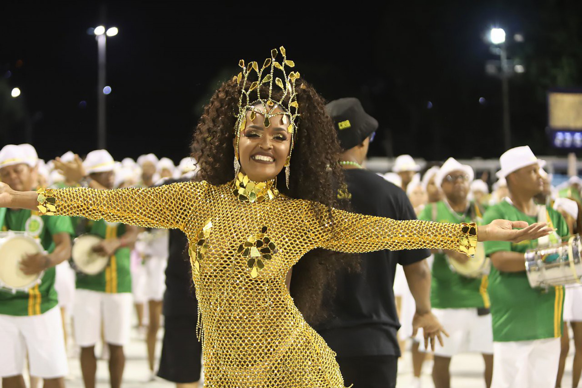 Carmem Mondego substituiu Iza &agrave; frente da Bateria da Imperatriz Leopoldinense - Daniel Pinheiro/AgNews 