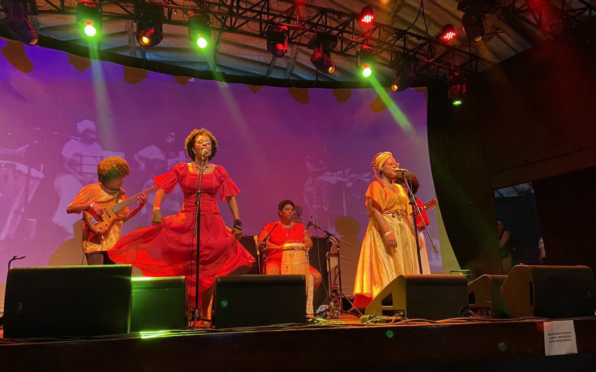 Mulheres do Baque Mulher fizeram uma apresenta&ccedil;&atilde;o no Festival Justi&ccedil;a Por Marielle e Anderson
