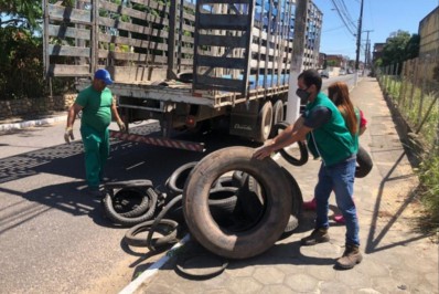 Ação integrada recolhe mais de dois mil pneus pneus em combate ao Aedes Aegypti