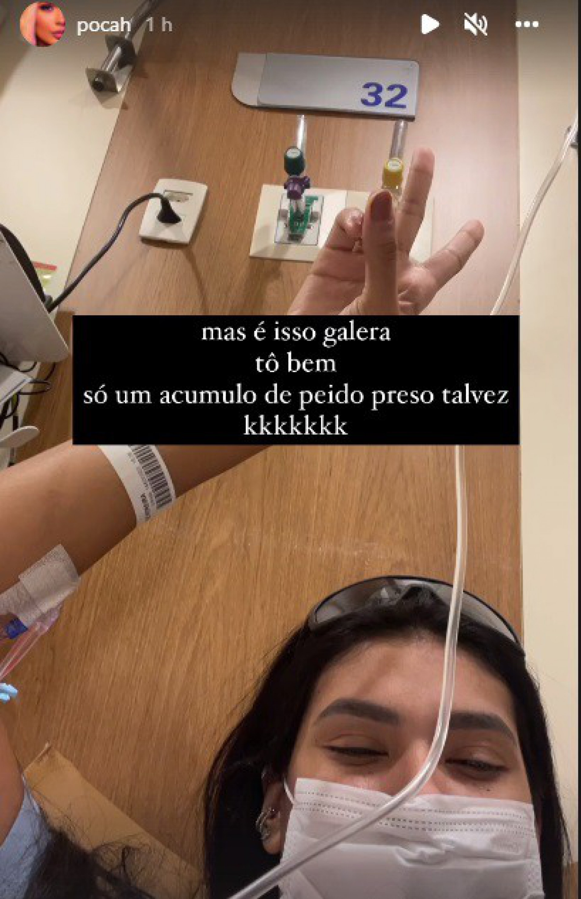 Pocah foi levada ao hospital após fortes dores na barriga  - Reprodução/Instagram