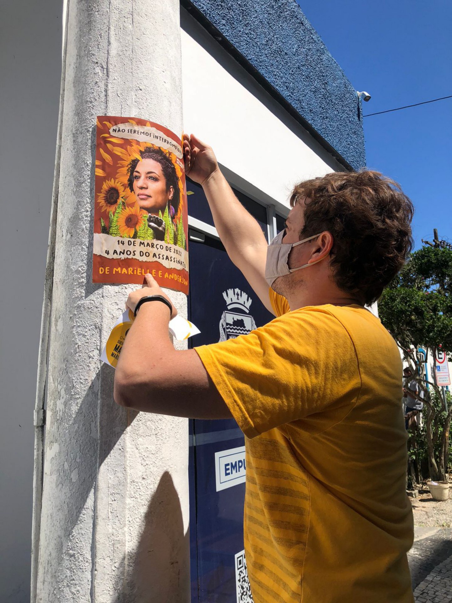 Lucas Muller, presidente do PSOL de Cabo Frio, também esteve no ato - Divulgação