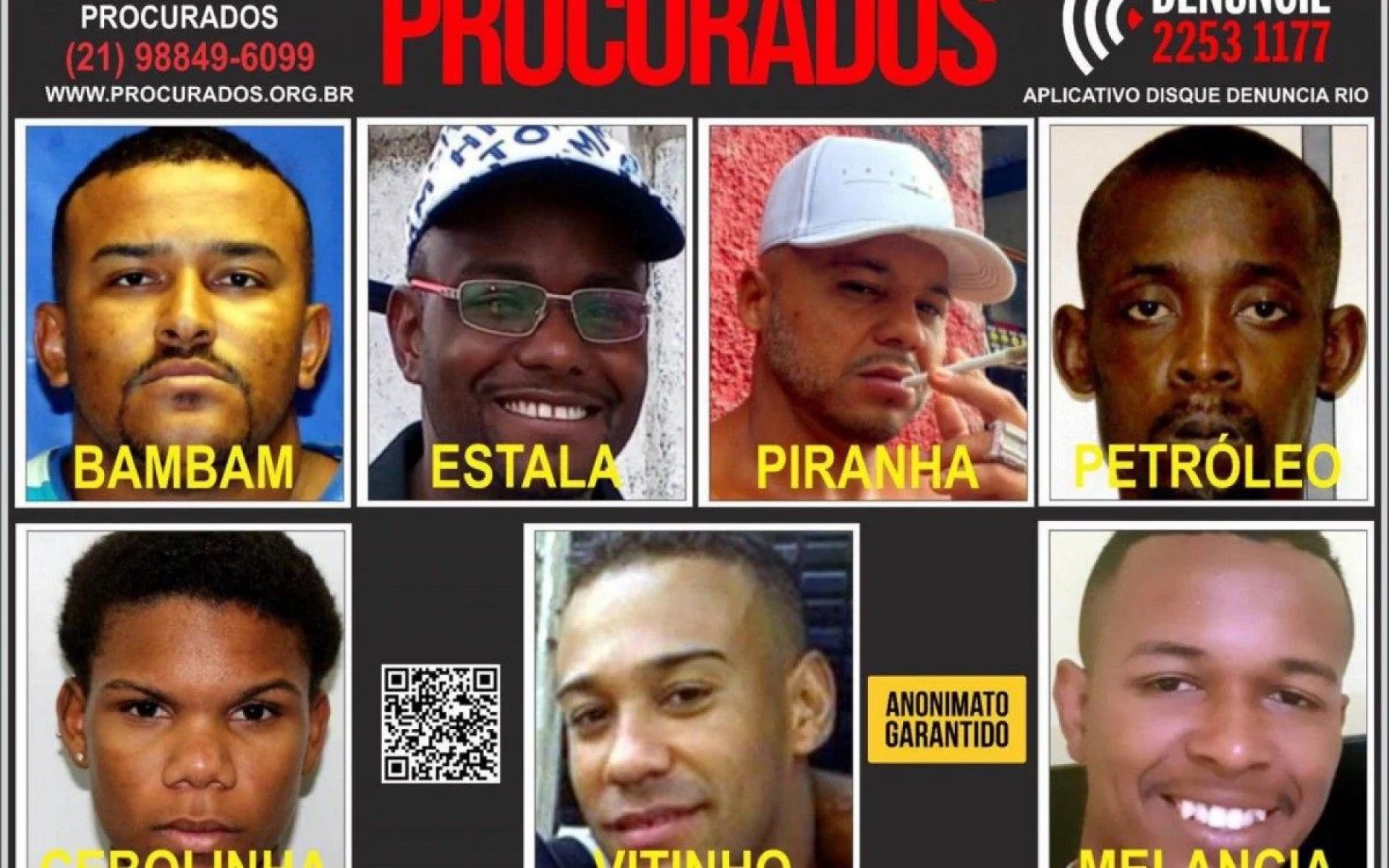Portal dos Procurados divulgou cartaz no ano passado com os suspeitos por tortura contra homem acusado injustamente - Divulgação