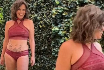 Maria Cândida fala sobre aceitação do corpo ao posar de lingerie