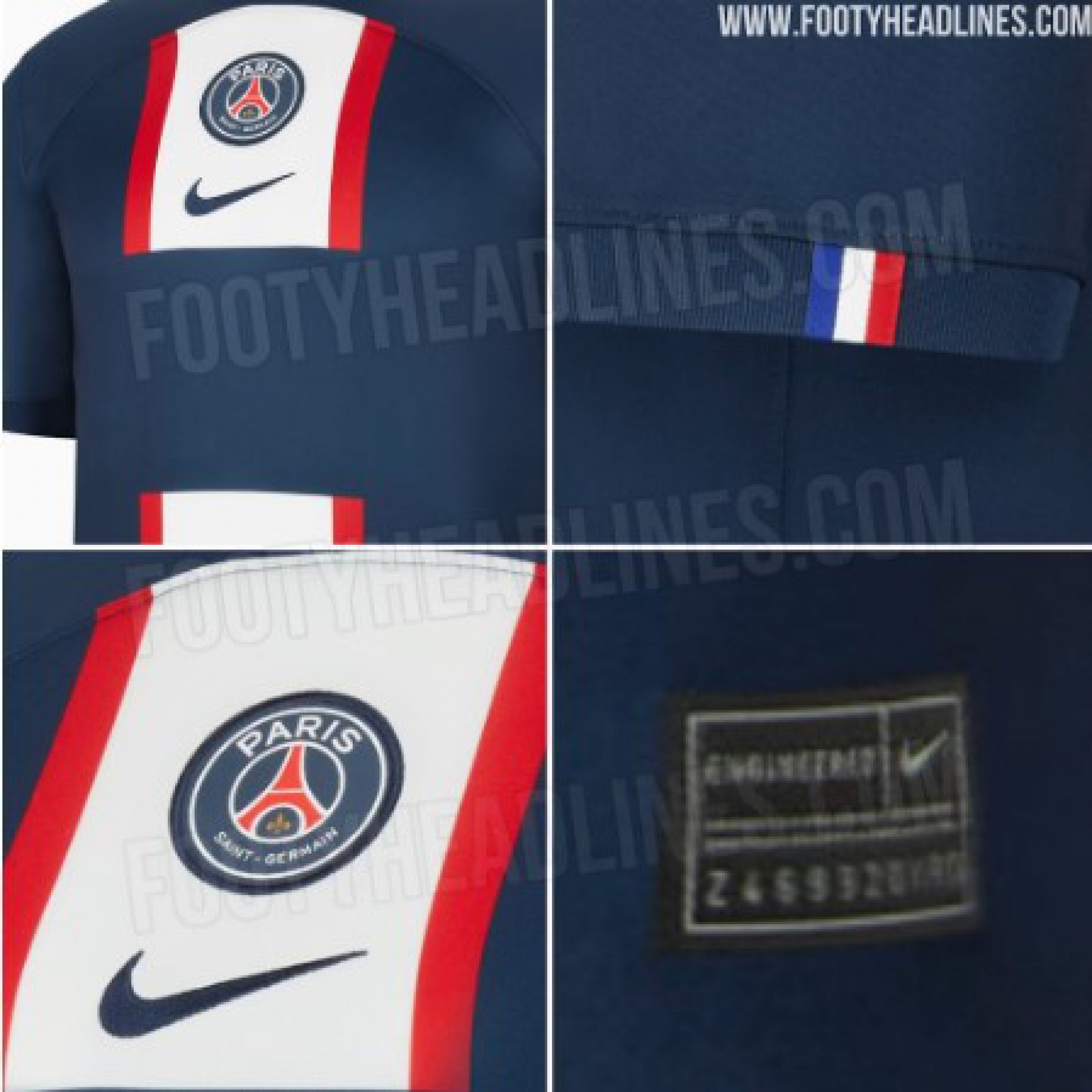 Nova camisa do Paris Saint-Germain para a temporada 2022/23  - Reprodução/Footy Headlines