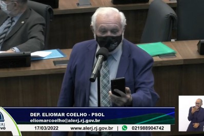 Sessão da Alerj desta quinta termina em recital de poesia