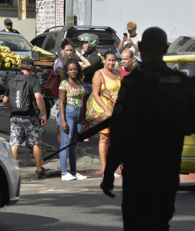 Movimentação da UPP Tabajaras/Cabritos (Copacabana) nas medicações da Ladeira dos Tabajaras, em Copacabana - Fabio Costa/Agencia O Dia