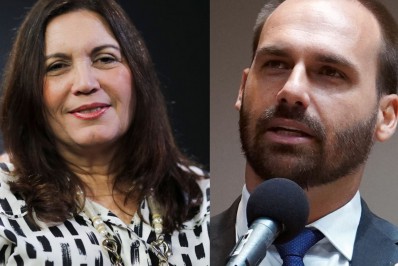 Deputados Bia Kicis e Eduardo Bolsonaro se filiam ao PL