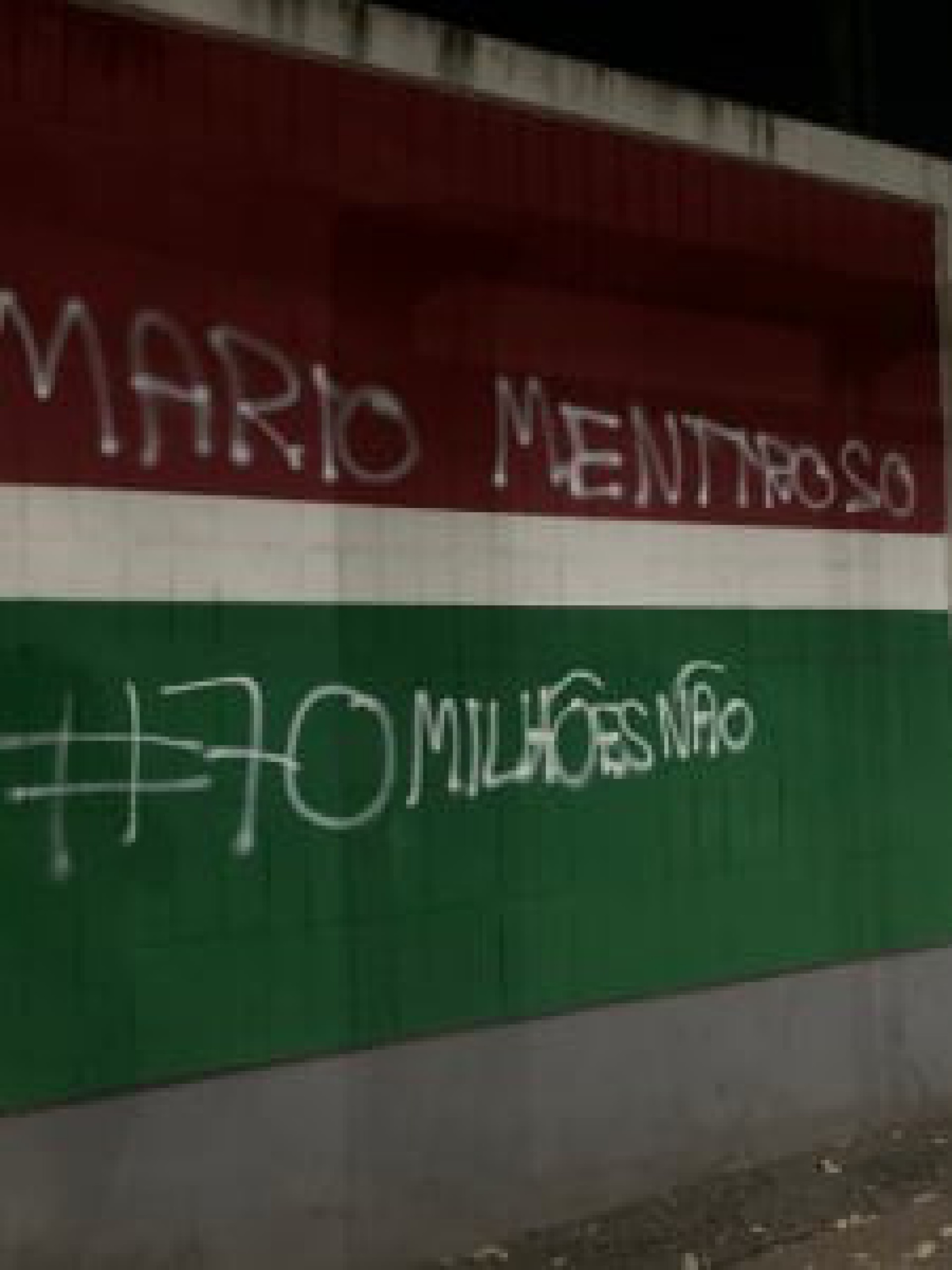 Torcedores protestam após a precoce eliminação na Copa Libertadores - Reprodução/Internet