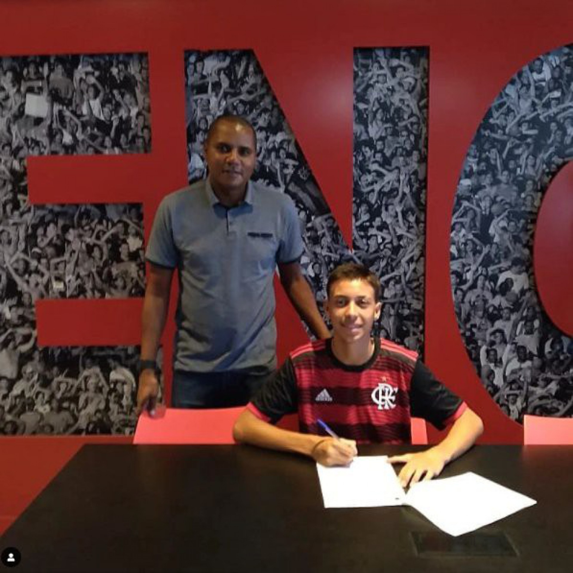 Luiz Felipe assinou com o Flamengo - Reprodução