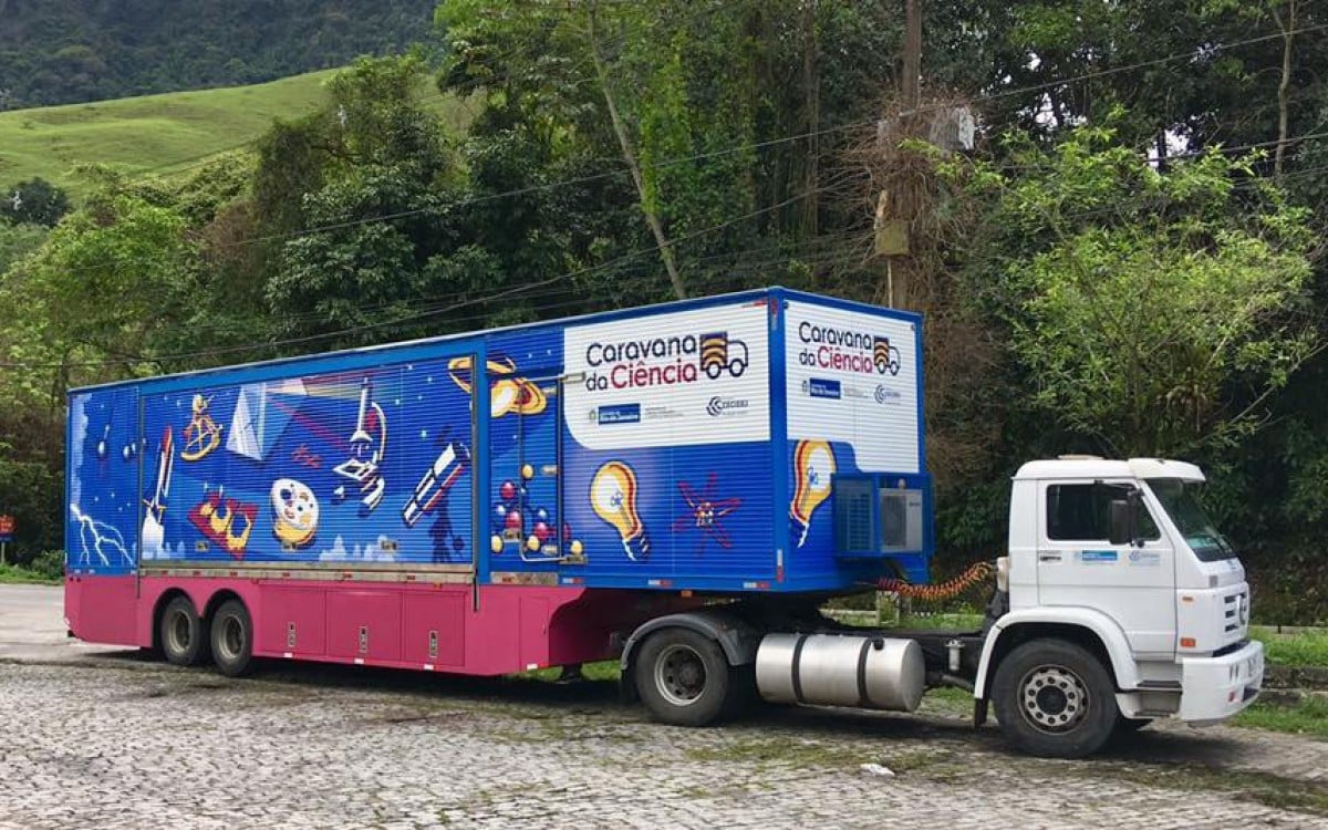 La Caravana de la Ciencia se detendrá cerca de Polo Cecierj / Cederj, en la Rua Mauá, en el Parque São Bernardo
