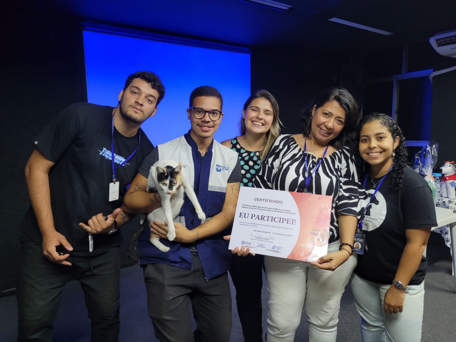 Primeiro Minicurso de Primeiros Socorros em Cães e Gatos, promovido pela Subsecretaria de Promoção e Bem-Estar Animal de Meriti - Divulgação