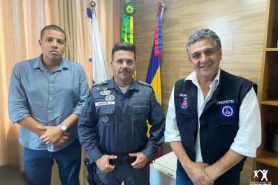 Prefeito de Casimiro de Abreu recebe a visita do novo comandante do 32° BPM