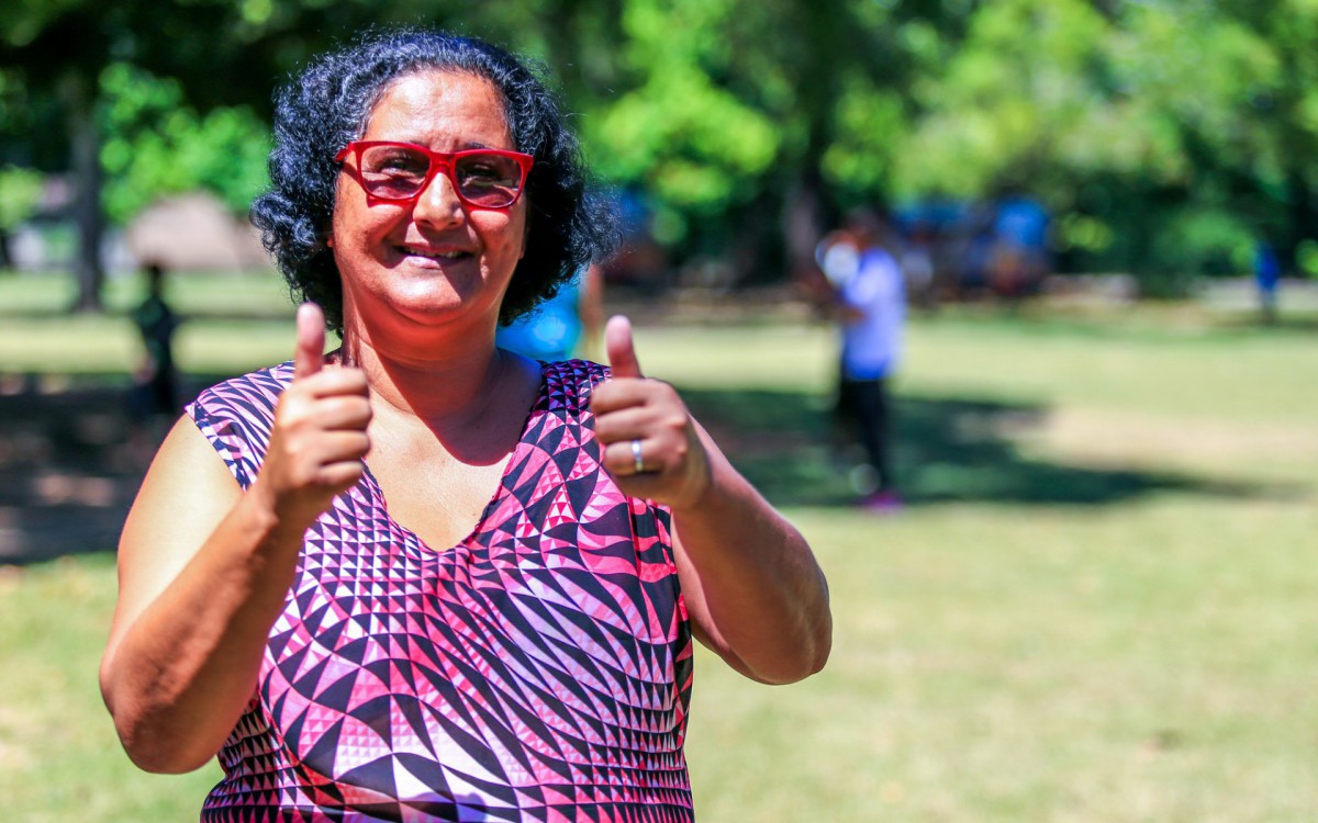 Vera Maria agradeceu pelo passeio e pela estrutura que o Caps II oferece aos pacientes
