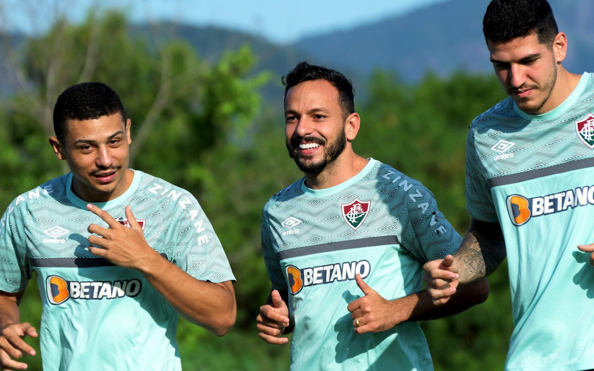 Treino do Fluminense 24/02/2022
Rio de Janeiro, RJ - Brasil - 24/02/2022 - CTCC - André, Yago Felipe e Nino

Treino do Fluminense.

FOTO DE MAILSON SANTANA/FLUMINENSE  - MAILSON SANTANA/FLUMINENSE