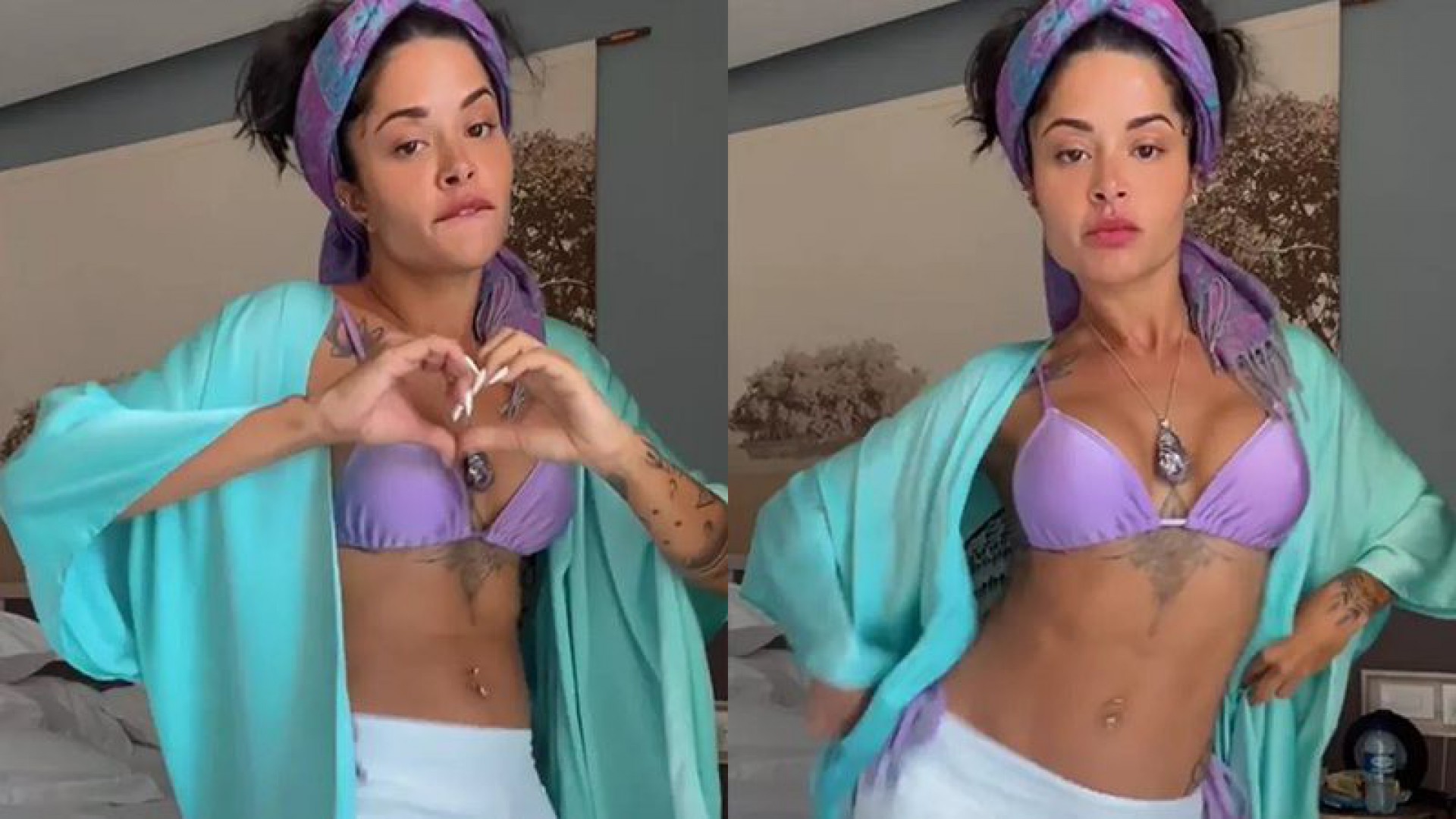 Aline Riscado exibe corpão em dancinha - Reprodução Internet