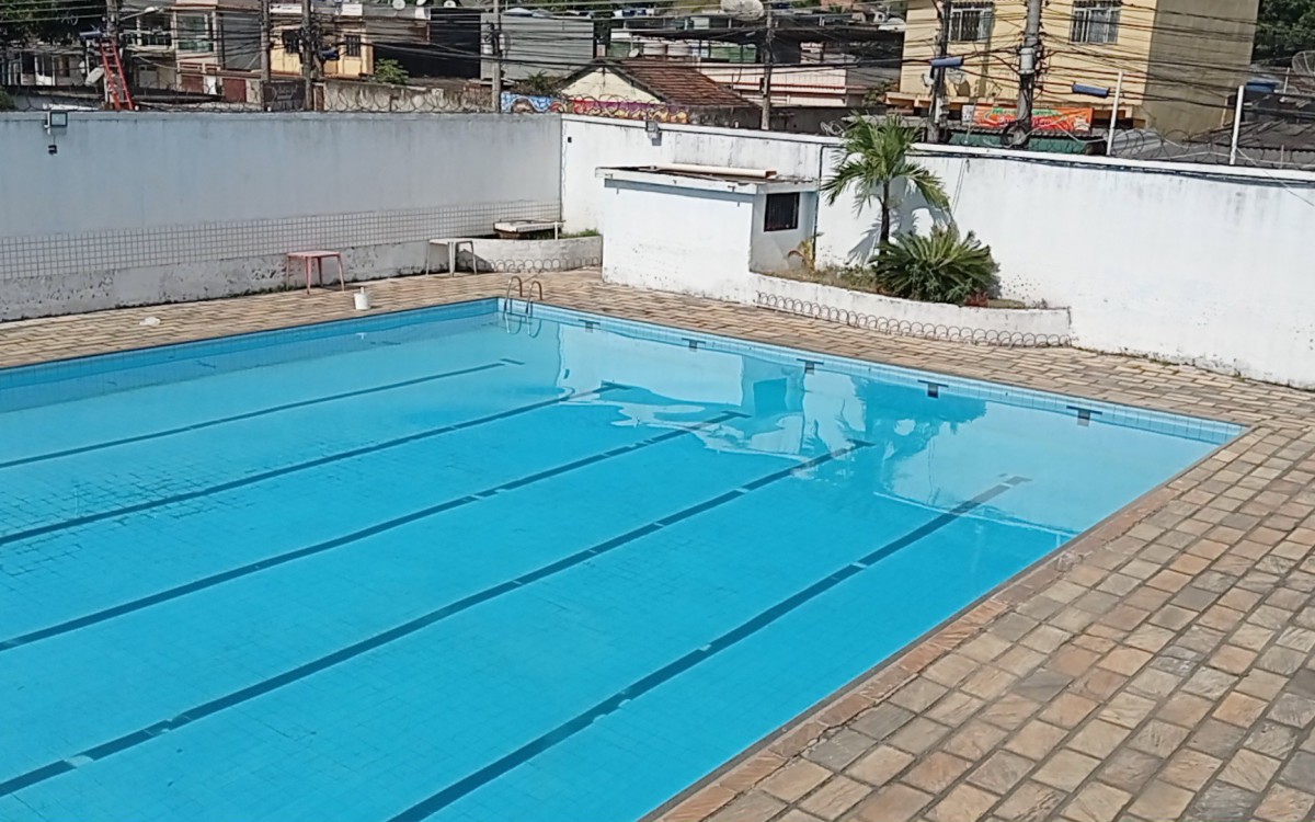 A piscina do Queimados Futebol Clube