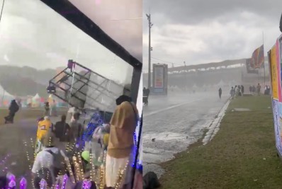 Lollapalooza tem show interrompido por chuva forte em São Paulo