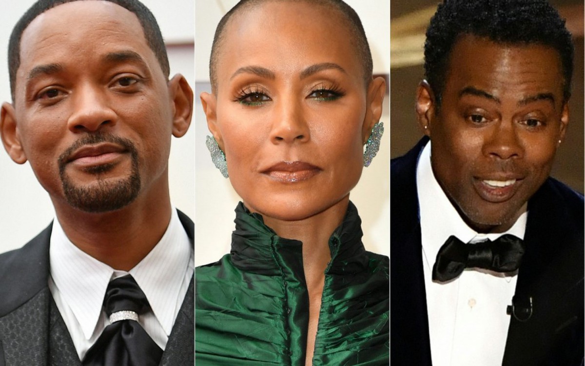 Will Smith, Jada Pinkett Smith e Chris Rock - AFP