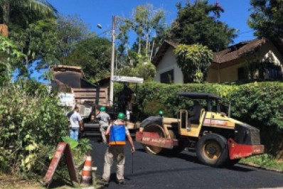 Asfaltamento da estrada Lumiar - São Pedro da Serra entra em fase de conclusão