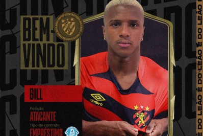 Atacante Bill, de Belford Roxo, que retornou da Ucrânia é reforço do Sport Recife