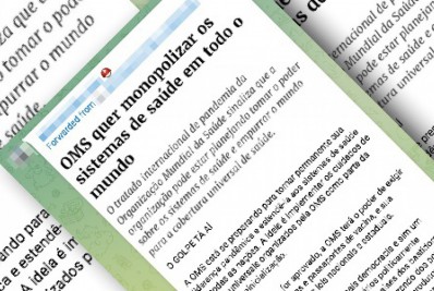 Texto no Telegram espalha teoria conspiratória sobre tratado internacional da OMS