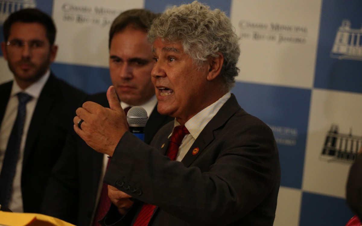 Rio,29/03/2022- CENTRO,Camara dos Vereadores,Reuniao do Comite de Etica da Camara de Vereadores, para analisar as denuncias contra o Vereador Gabriel Monteiro. Na foto. Chico Alencar.Foto: Cleber Mendes/Agência O Dia       - Cleber Mendes/Agência O Dia