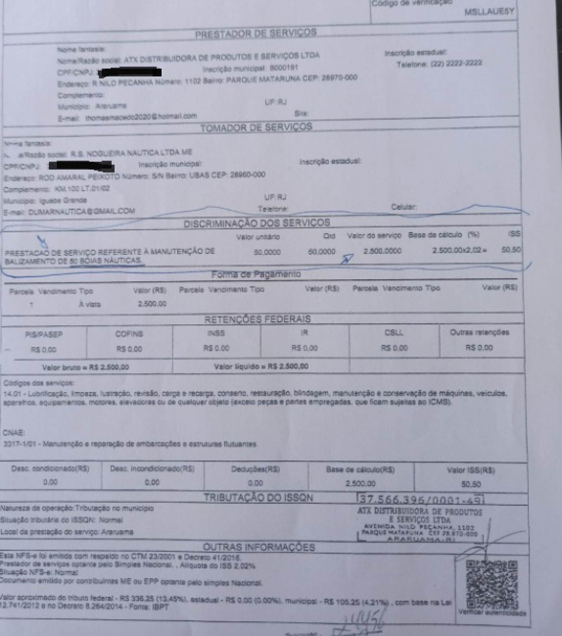 Empresário denuncia fraude em licitação da Prefeitura de Araruama para manutenção de boias na lagoa
 - Print/ doc - Luiz Felipe Rodrigues (RC24h)