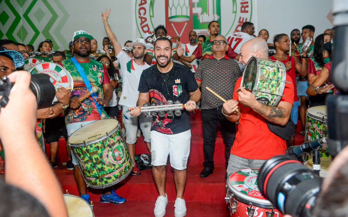 Gil do Vigor no ensaio da Grande Rio