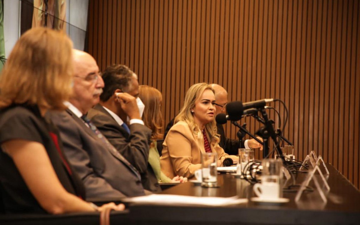 A deputada federal Daniela do Waguinho no 8&ordm; Semin&aacute;rio Internacional do Marco Legal da Primeira Inf&acirc;ncia, em Bras&iacute;lia (DF)