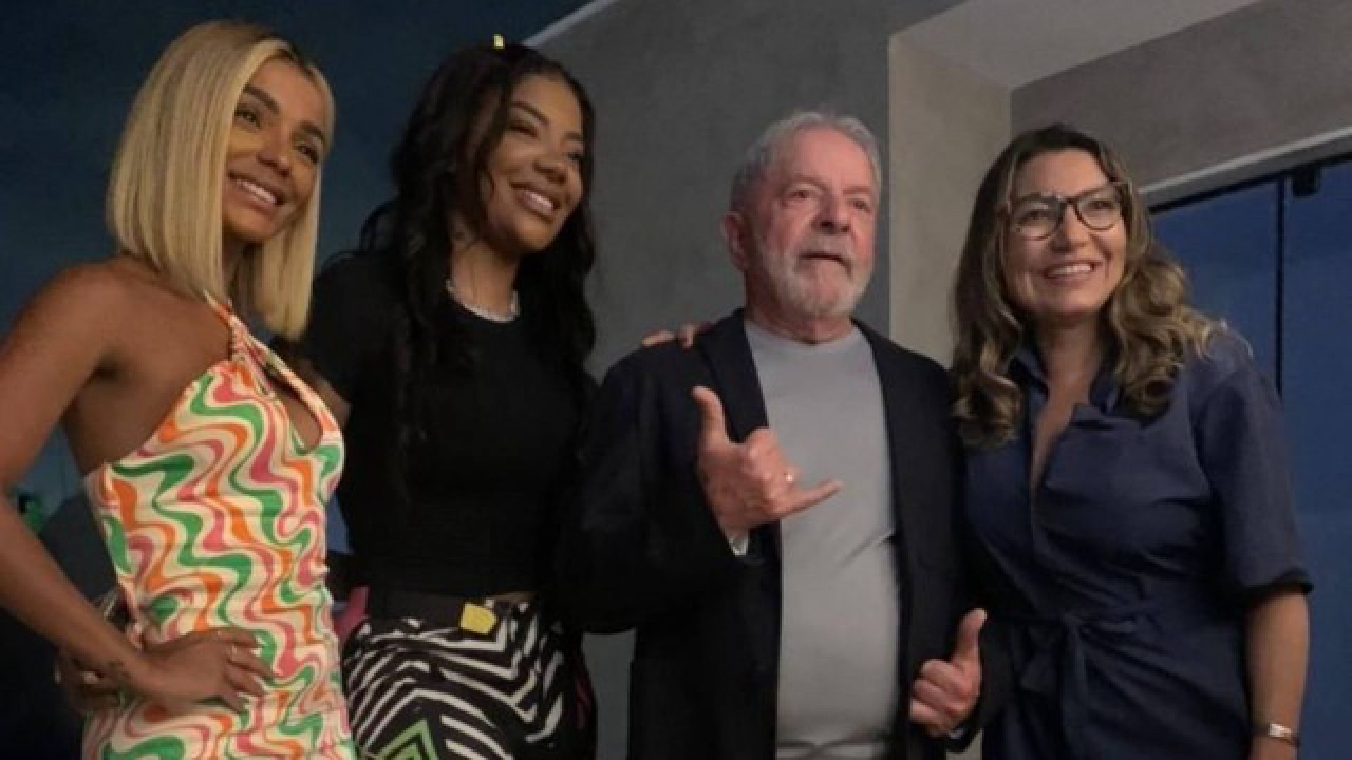 Ludmilla e Brunna Gonçalves encontram Lula e sua noiva, Rosângela Silva - Reprodução / Instagram