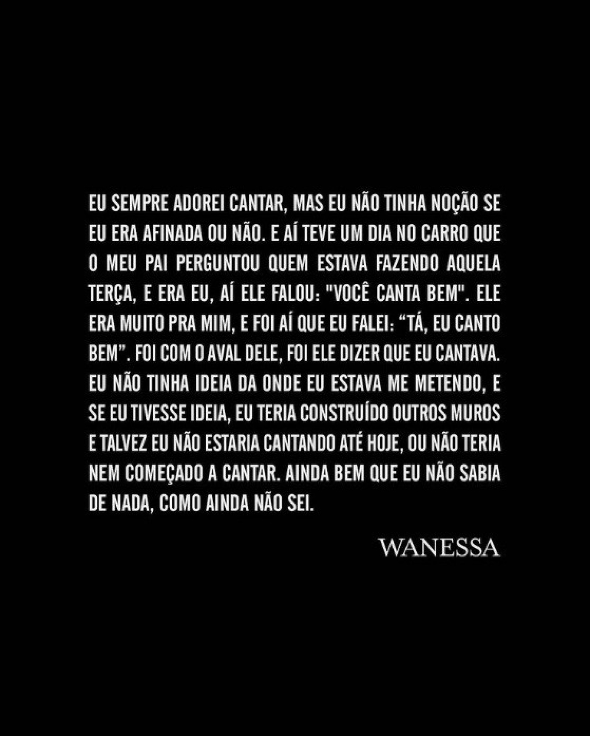 Desabafo de Wanessa Camargo  - Reprodução/Instagram