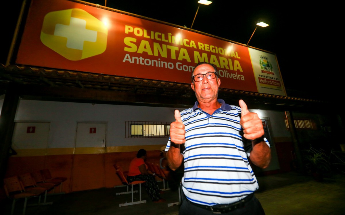 Valter Rosa Castro aproveitou o hor&aacute;rio diferenciado do Sa&uacute;de na Hora e se consultou